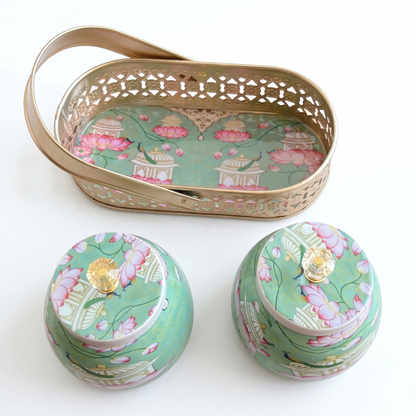 Pichwai Basket & Jar Set