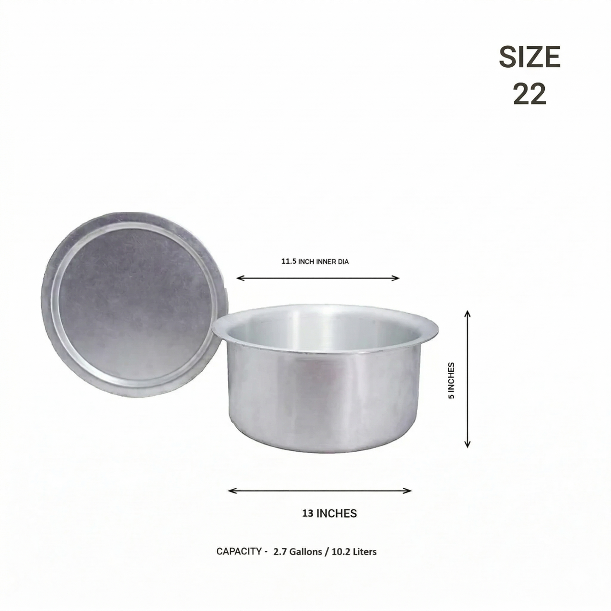 Aluminium Tom With Lid