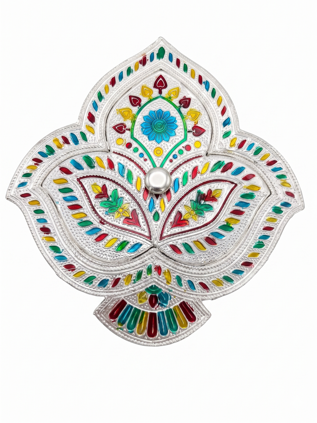 Meenakari Leaf Shape Storage / Decorative Multipurpose Gift Box