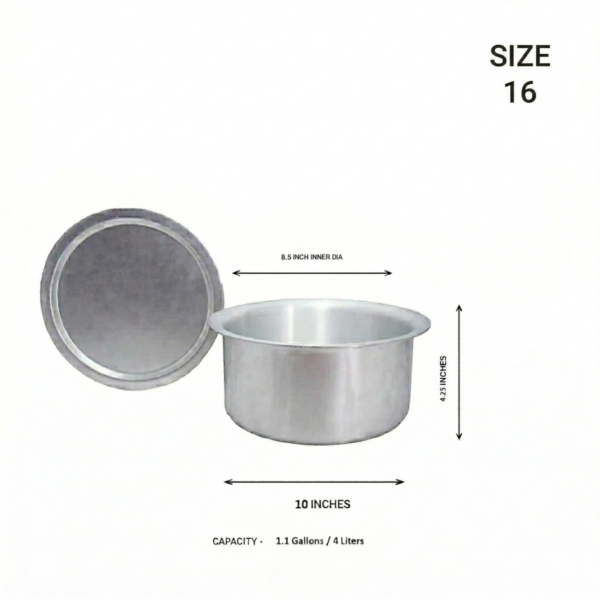 Aluminium Tom With Lid