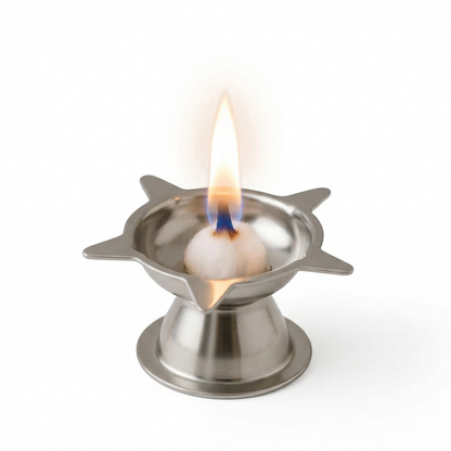 Stainless Steel Lotus Diya