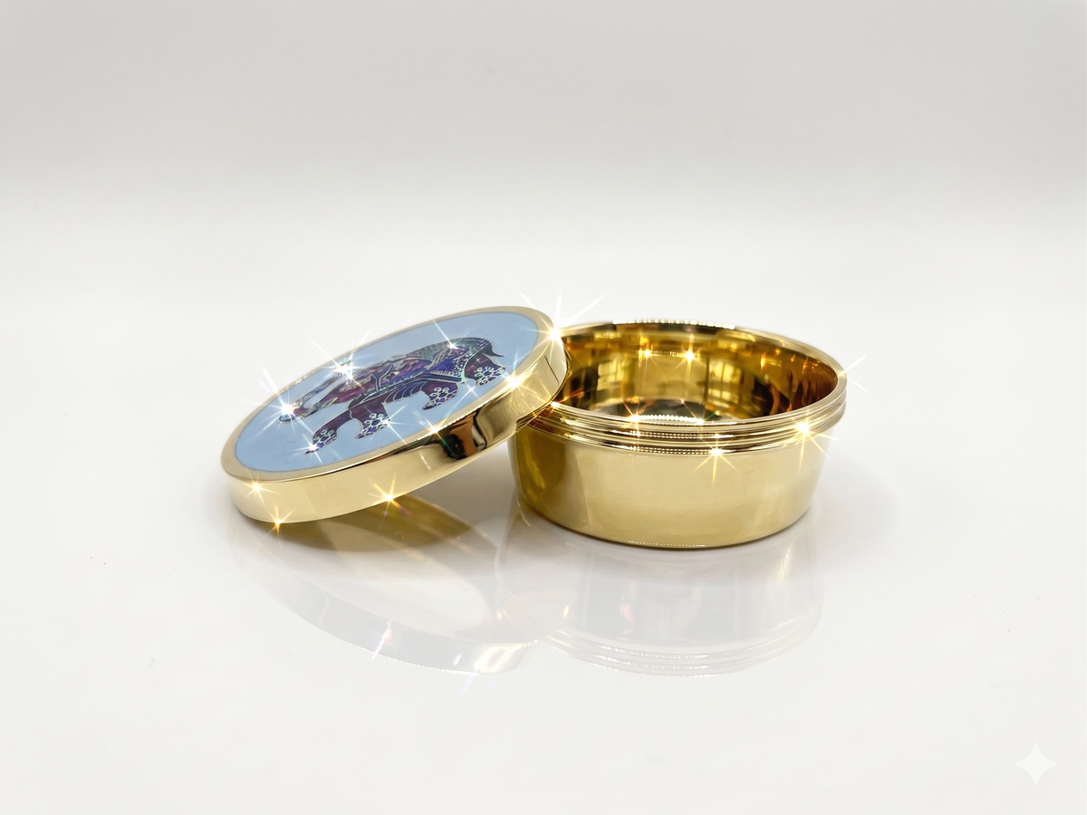 Brass Sindoor Kumkum Dibbi