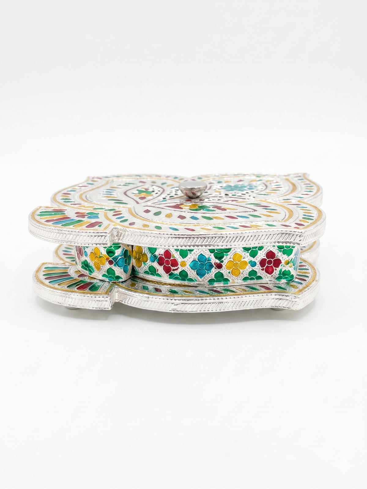 Meenakari Leaf Shape Storage / Decorative Multipurpose Gift Box