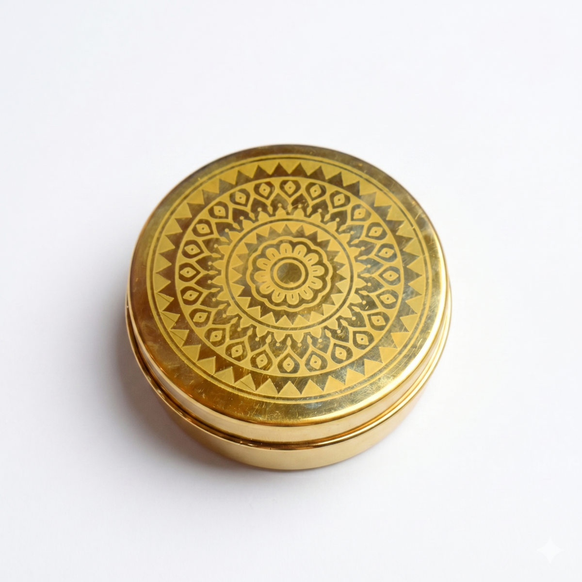Brass Round Storage Dabba