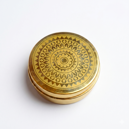 Brass Round Storage Dabba
