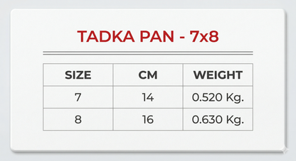 Stainless Steel 2MM (thick) Tadka pan