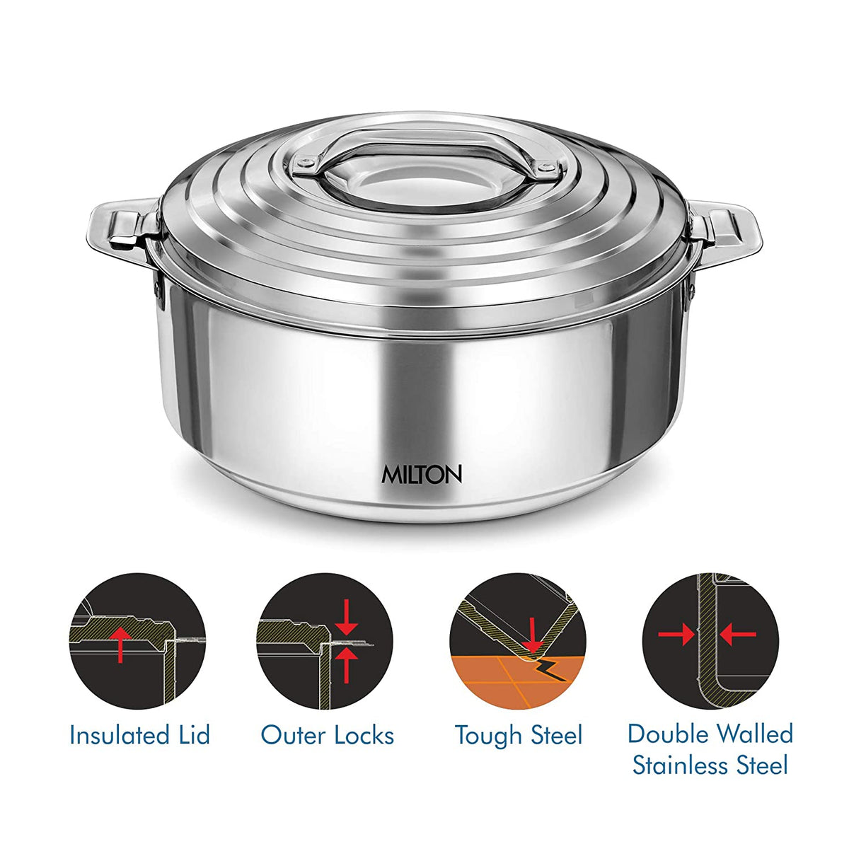 Milton Galaxia 5000 Insulated Stainless Steel Casserole