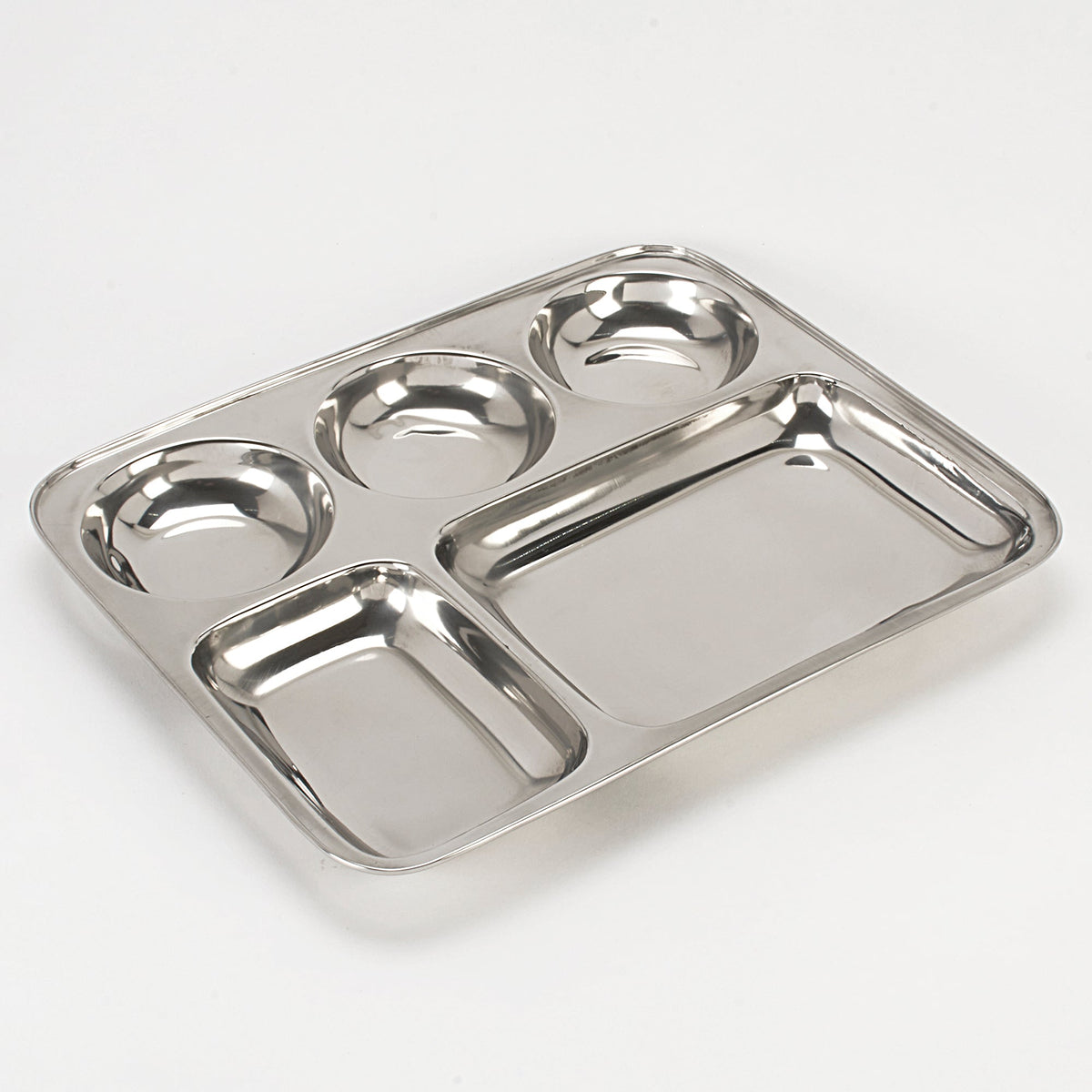 Stainless Steel 5 Compartment Rectangular Plate