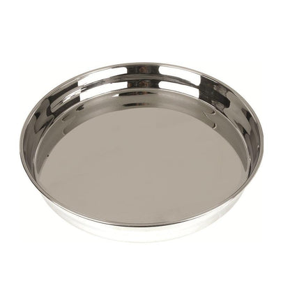 Stainless Steel Beaded Thali (Higher Edge)