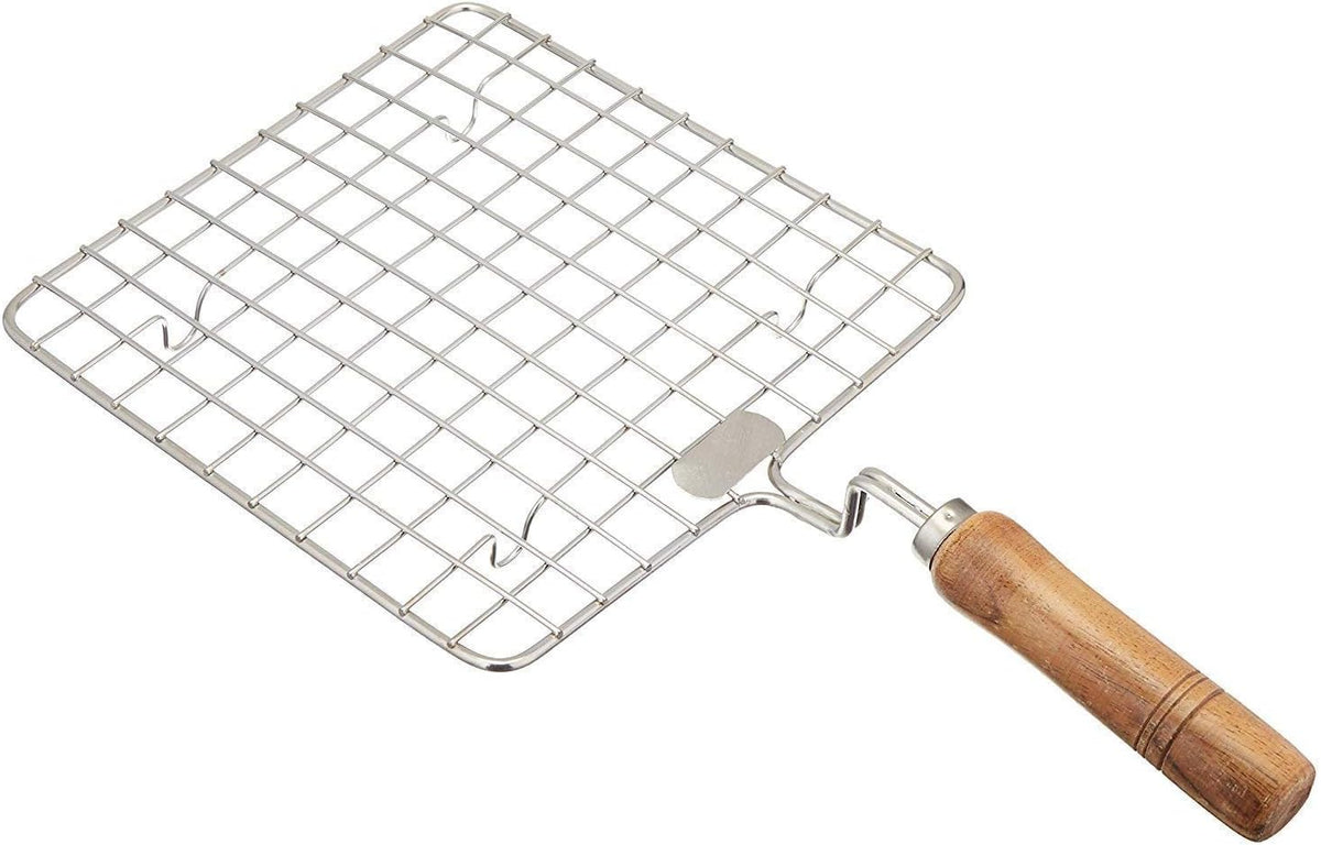 Stainless Steel Grill Jali with Wooden Handle