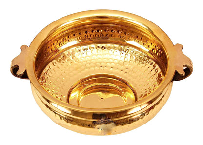 Brass Urli Hammered Design Decorative Bowl