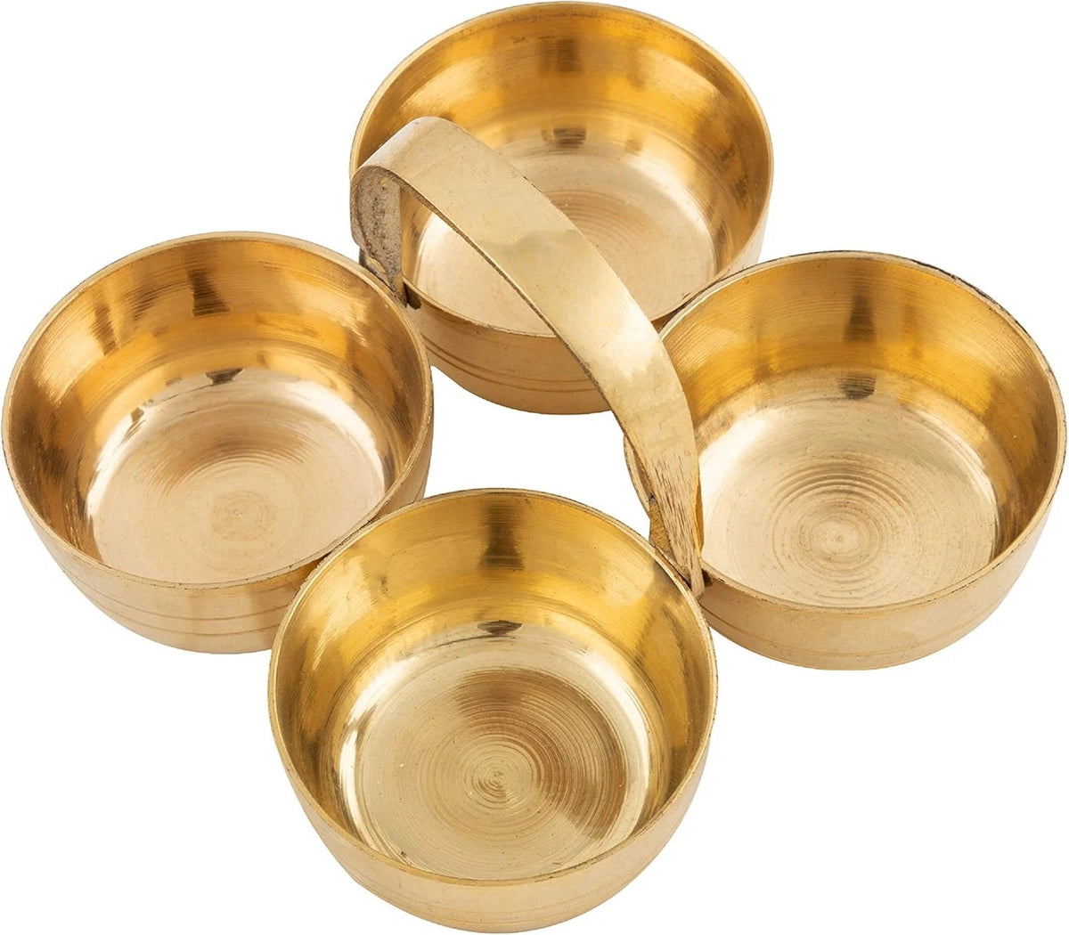 Brass Choumukha 4 in 1 Haldi Kumkum Holder