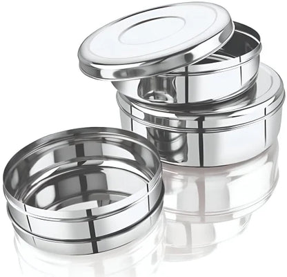 Stainless Steel Papad Dabba - Premium Quality